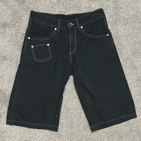 Vintage Edwin Baggy Black Jean Shorts - Picture 6 of 8